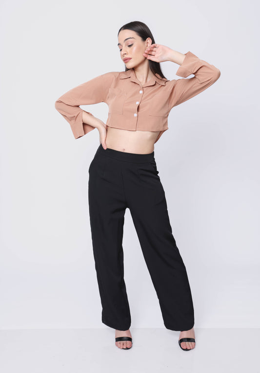 Pocket crop shirt