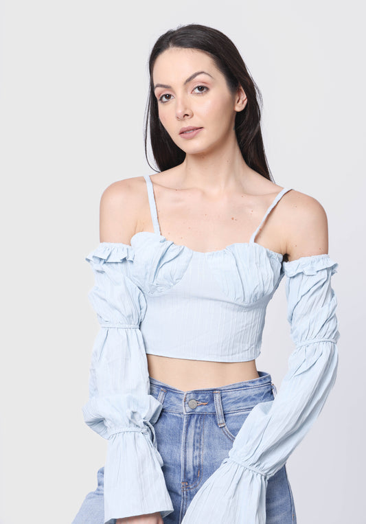 Off shoulder cami crop top