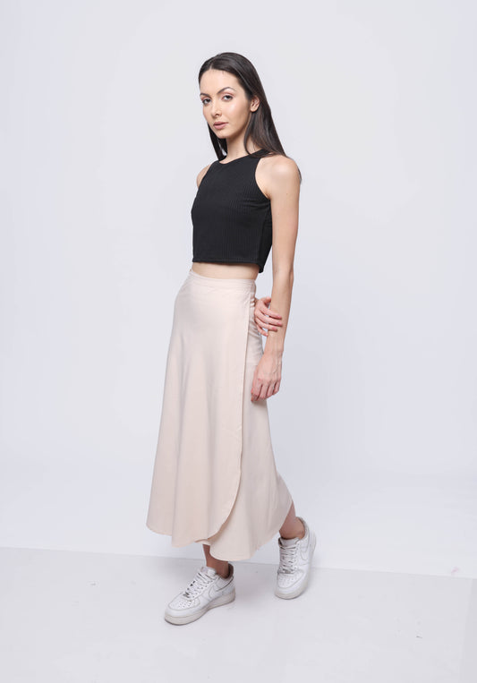 Wrapped A-Line Skirt